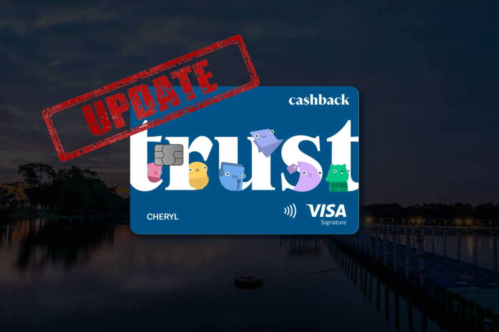 trust cardface with a stamp of the word update