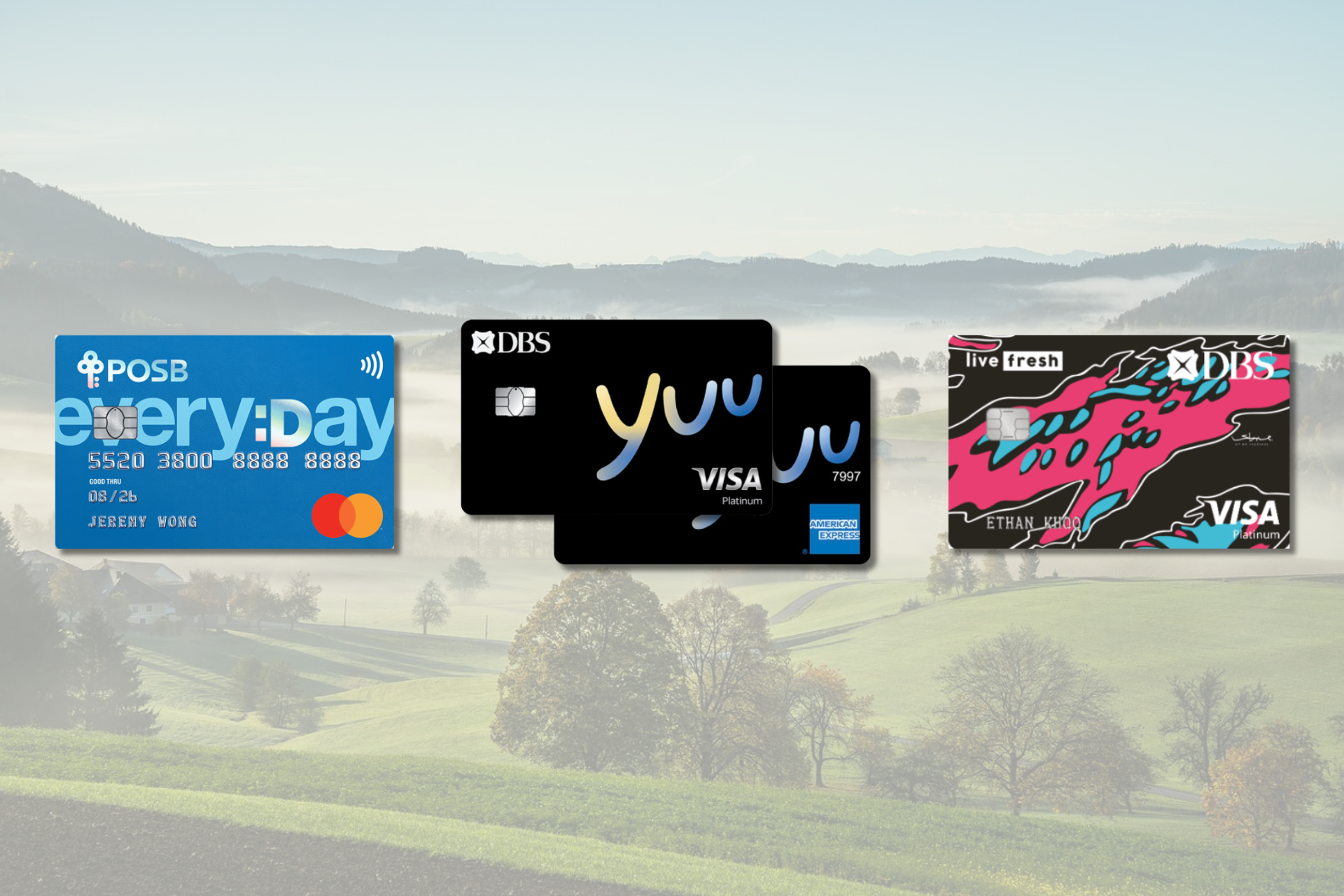 dbs cards with landscape background