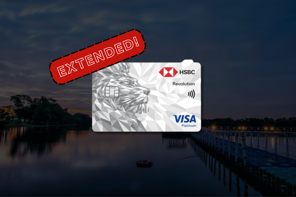 hsbc cardface with the word extended