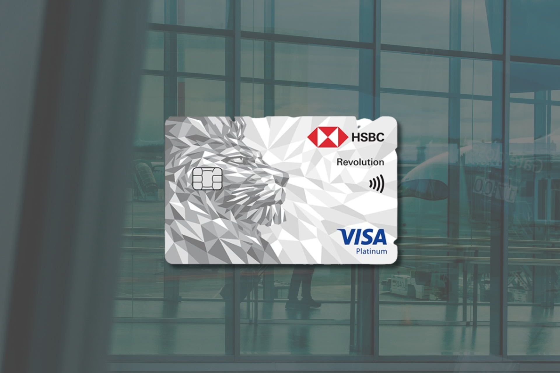 hsbc revolution cardface with airport background