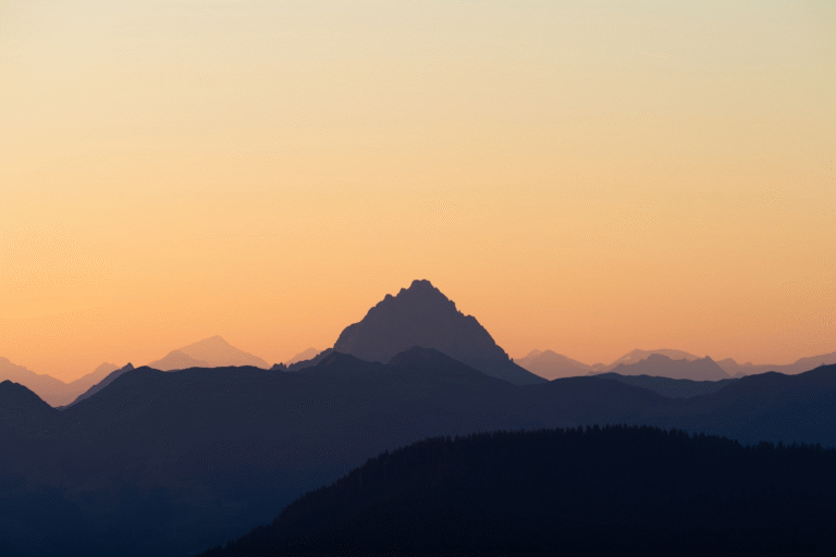 mountain on horizon