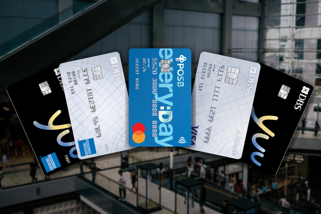 POSB Everyday DBS Altitude Visa and Amex and DBS yuu Visa and Amex credit cards in the SingSaver June 2026 sign up promotion