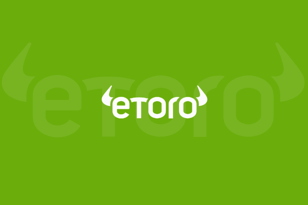 etoro logo with green background