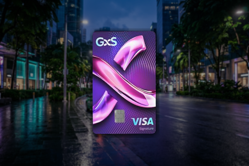 gxs credit card with street as background