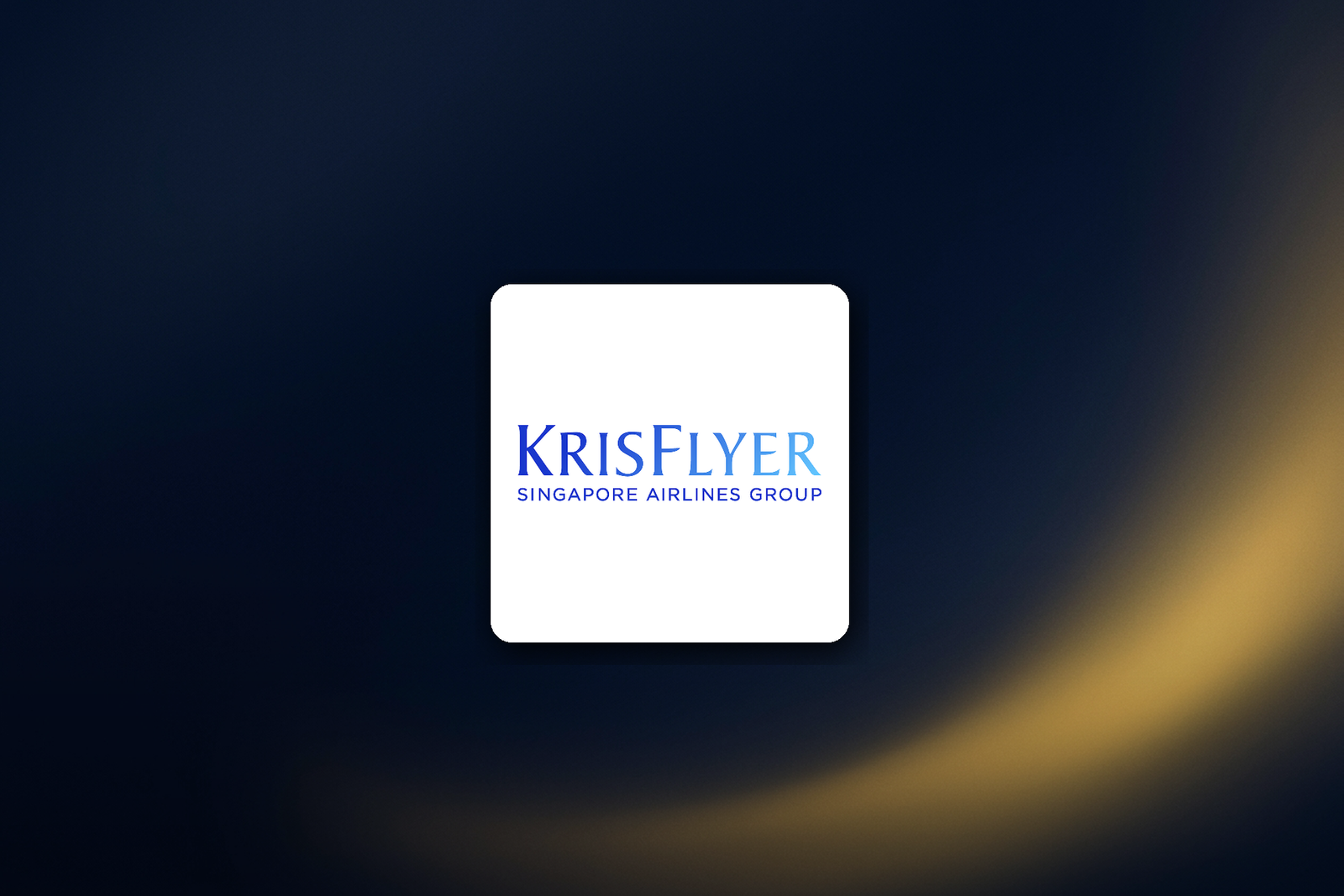 KrisFlyer logo on a navy and gold background